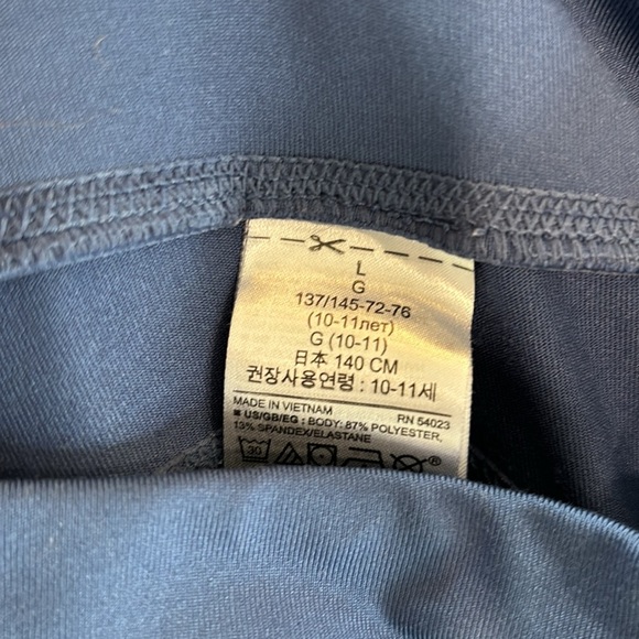 Gap Girls Leggings Periwinkle Blue Size Large 10-11 Yoga Dance Running Workout - Picture 7 of 7